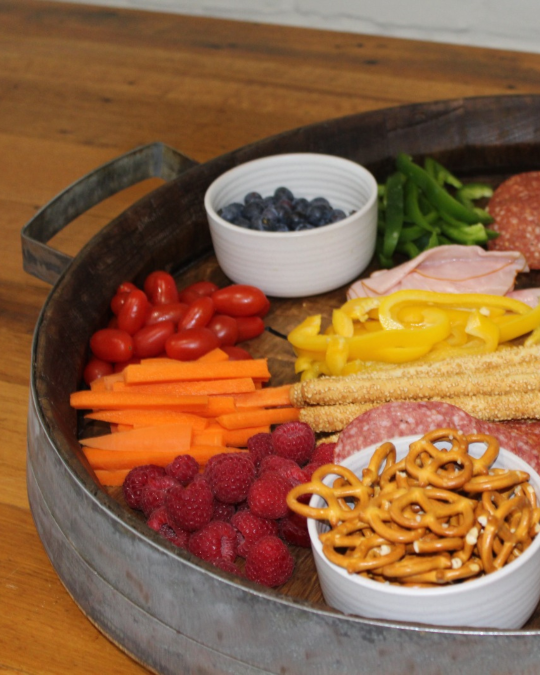 Wine Barrel Serving Tray