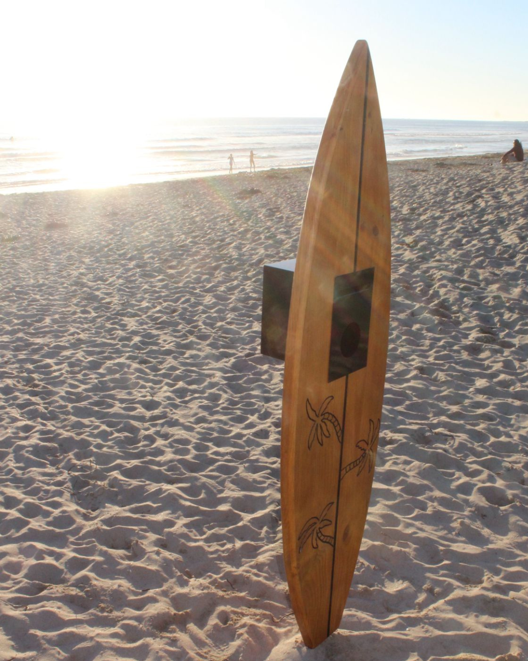 Carved Solid Pine Surfboard Letterbox