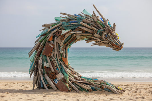 The Art of Transforming Recycled Materials Into Coastal Sculptures