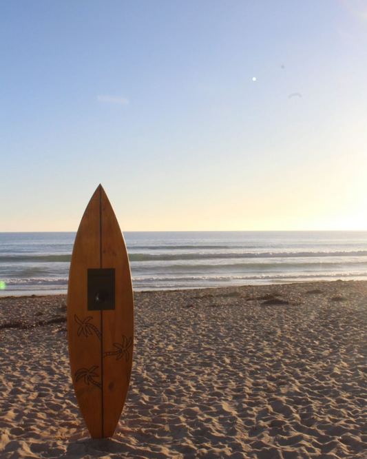 Carved Solid Pine Surfboard Letterbox