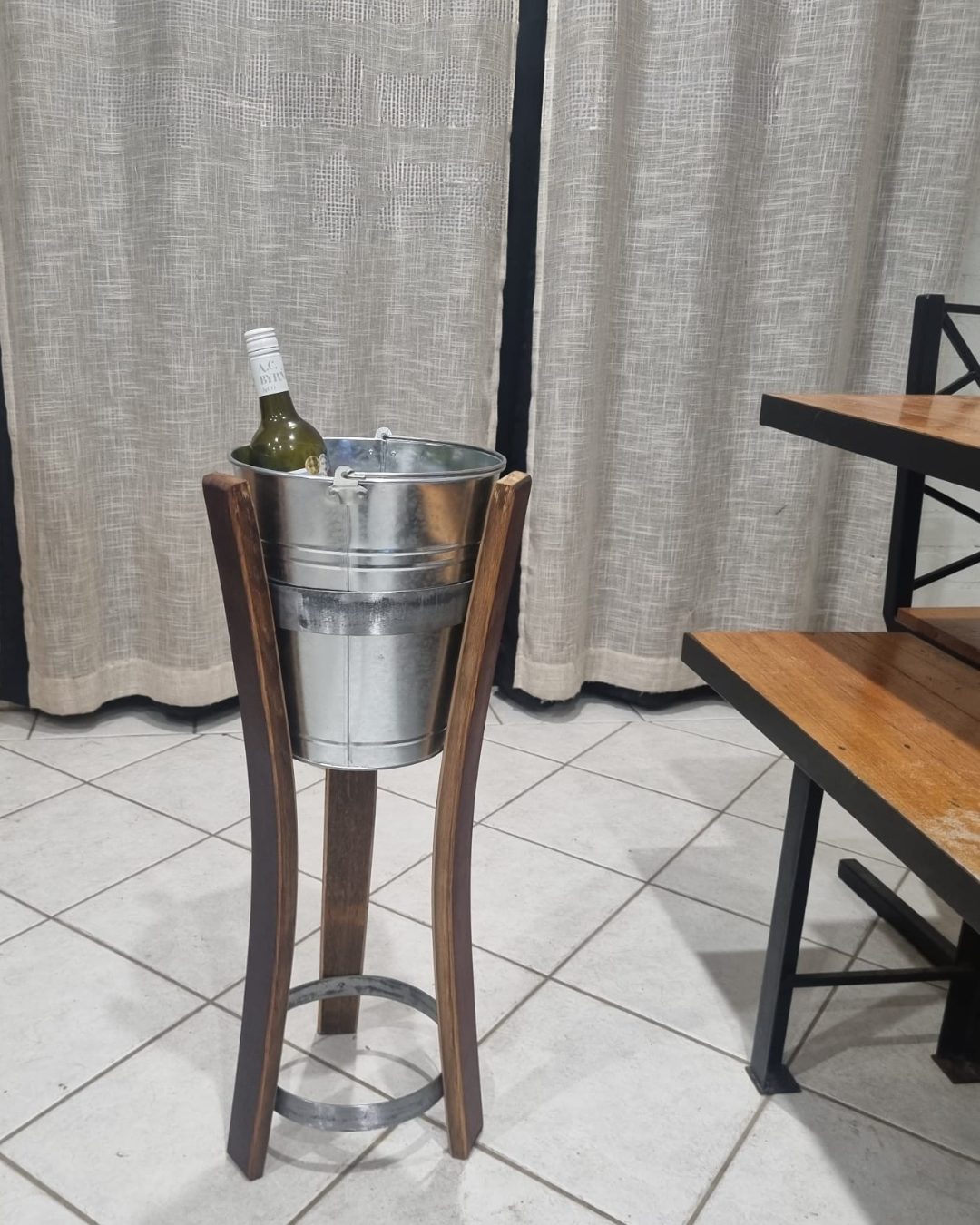 Ice Bucket Made From Recycled Wine Barrel