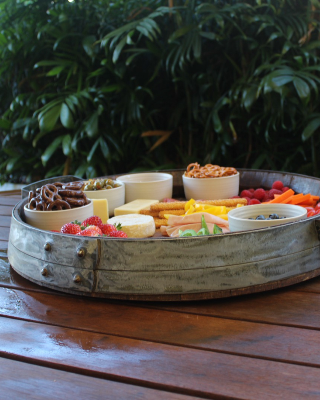 Wine Barrel Serving Tray